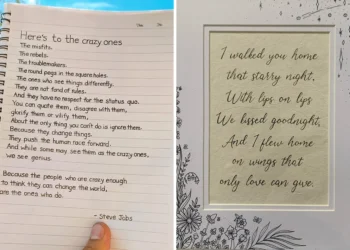 Beautiful handwriting
