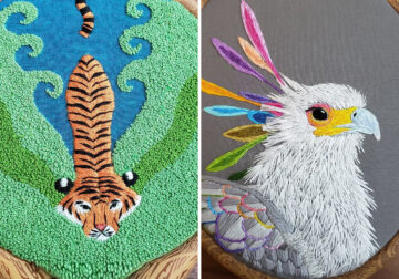 Beautiful And Colorful Embroidery Of Animals By Laura McGrarrity