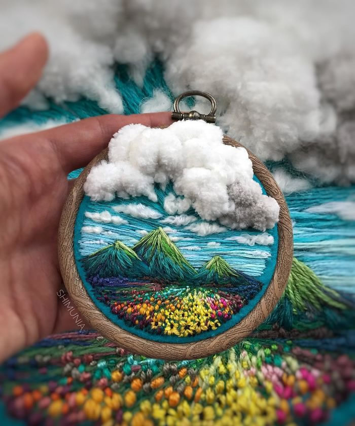 The Art of Vera Shimunija: Embroidered Landscapes on a Small Piece of  Fabric - Free Press