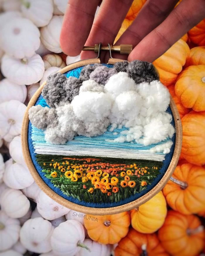 Embroidery Like Mini Paintings By Vera Shimunia