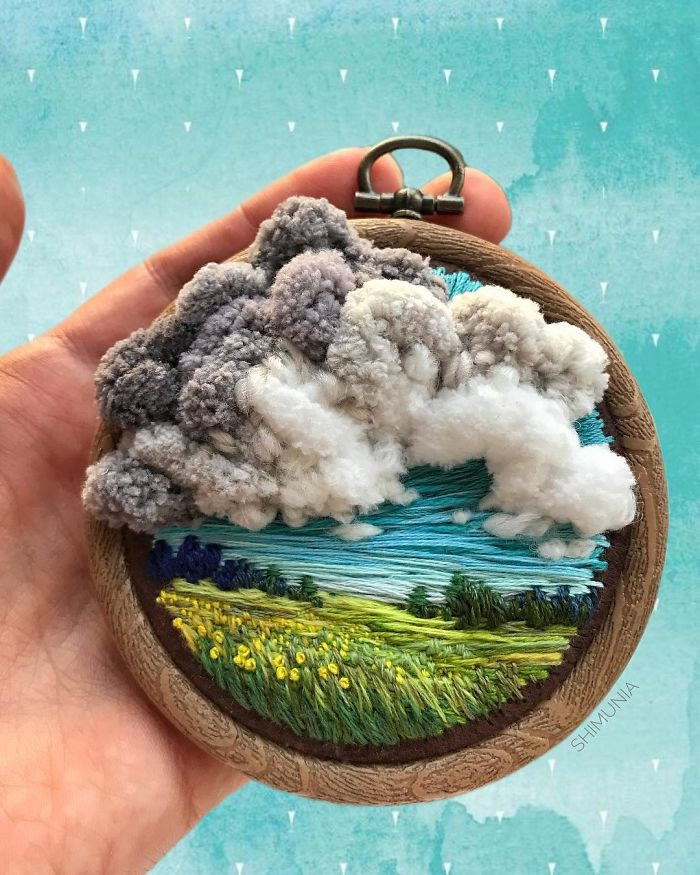 Embroidery Like Mini Paintings By Vera Shimunia