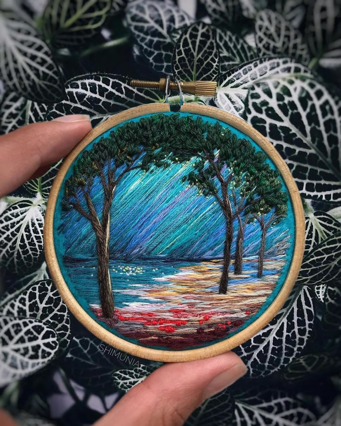 Embroidery Like Mini Paintings By Vera Shimunia