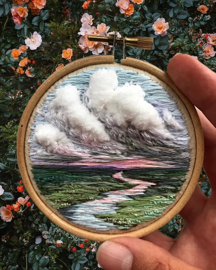 Embroidery Like Mini Paintings By Vera Shimunia