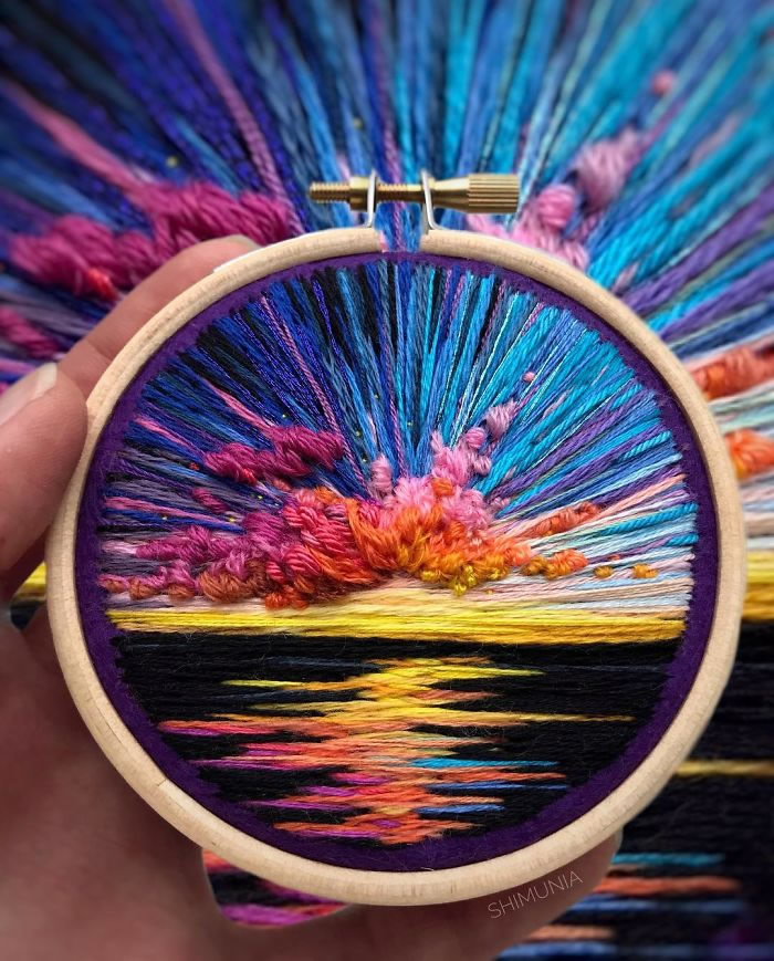 Artist Vera Shimunia Pushes Embroidery To The Maximum By Making It Look  Like Mini Paintings