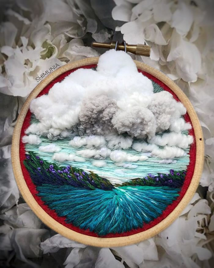 Artist Vera Shimunia Creates Embroidery Pieces That Look Like Mini