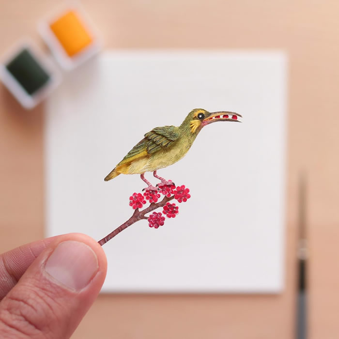 Miniature Paper Birds By Nayan and Vishali