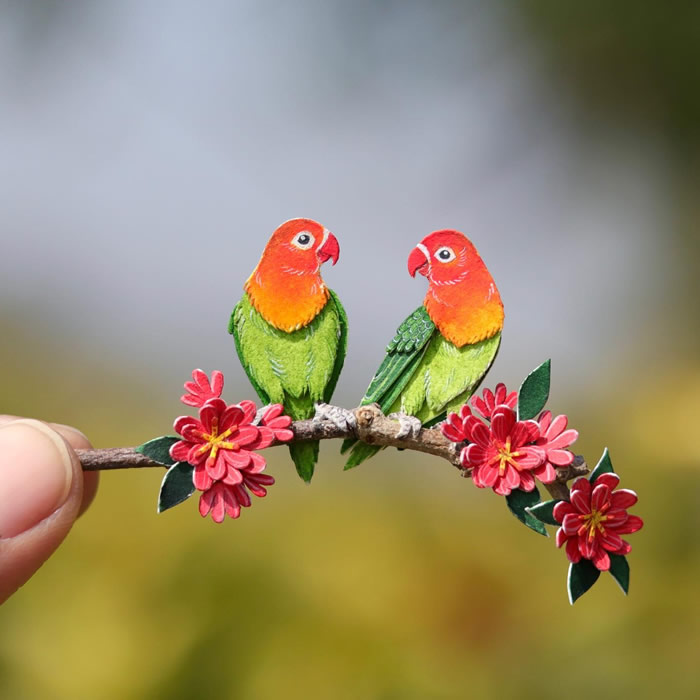 Miniature Paper Birds By Nayan and Vishali