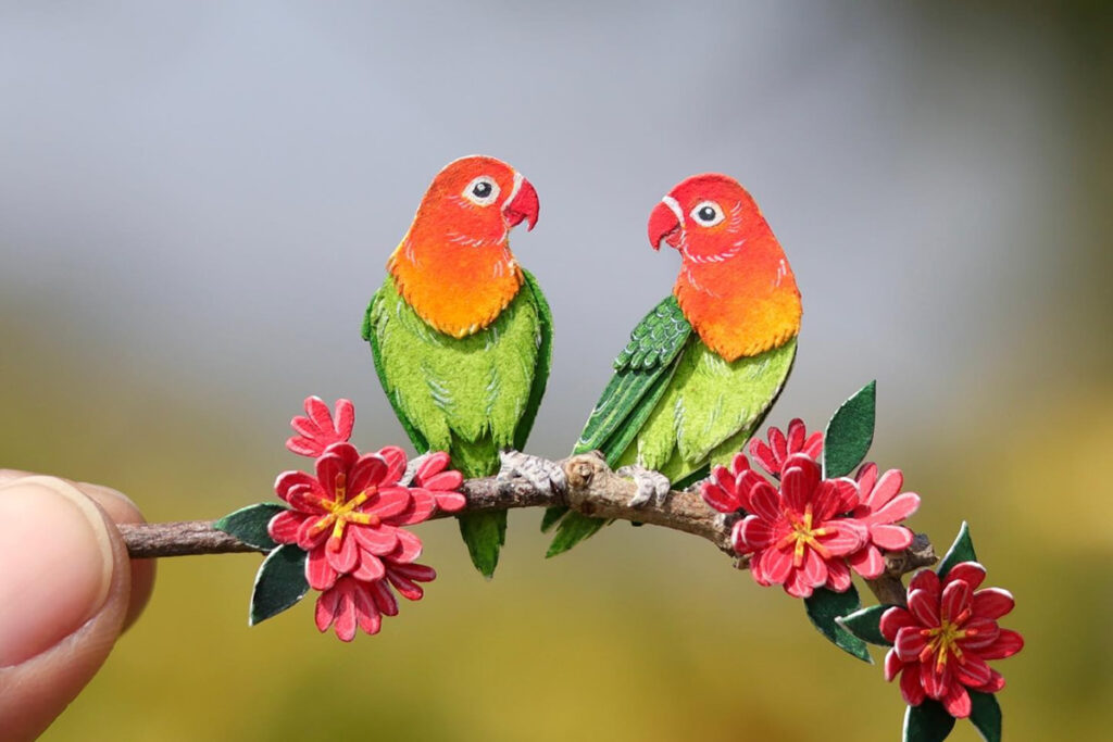 These Indian Artists Are Making Miniature Paper Birds Every Day For A Year