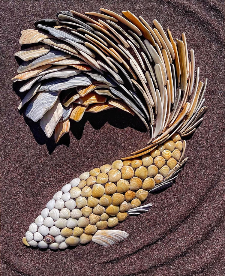 Seashells On The Beach Art By Anna Chan