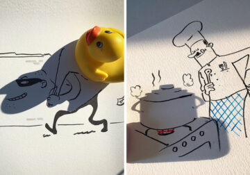 Artist Vincent Bal Turns Shadows Of Everyday Objects Into Funny Sketches