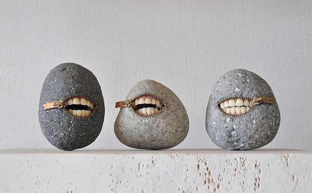 Japanese Artist Creates Surprising, Intriguing, And Funny Stone Sculptures