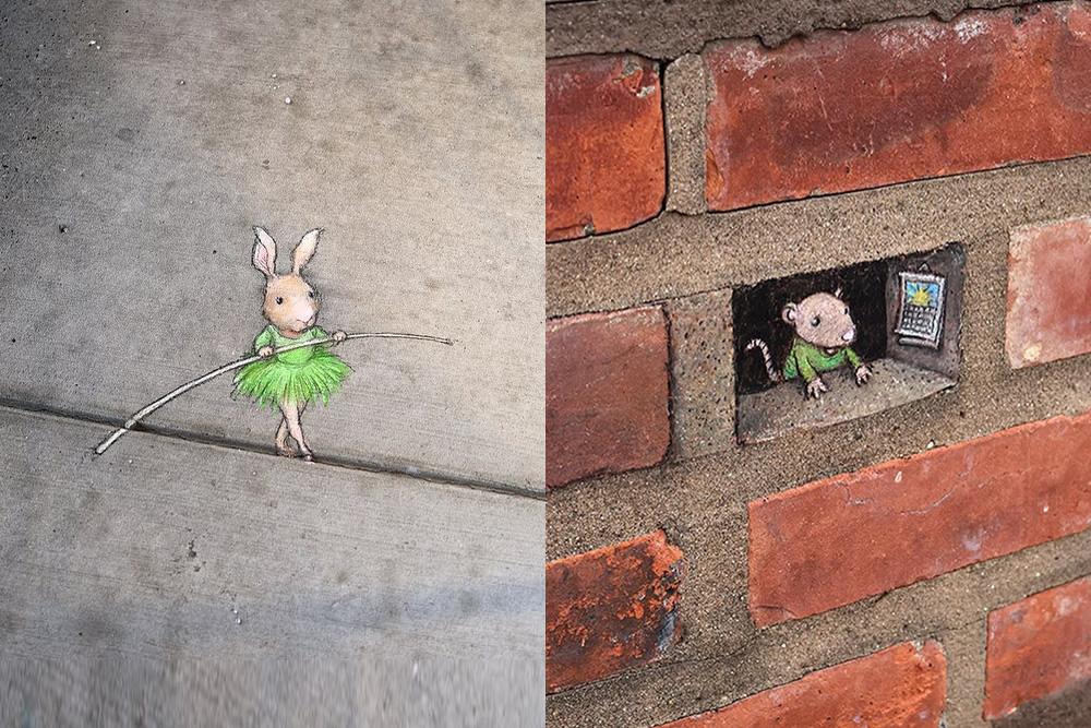 Artist David Zinn Brings Sidewalks To Life With His Whimsical Chalk