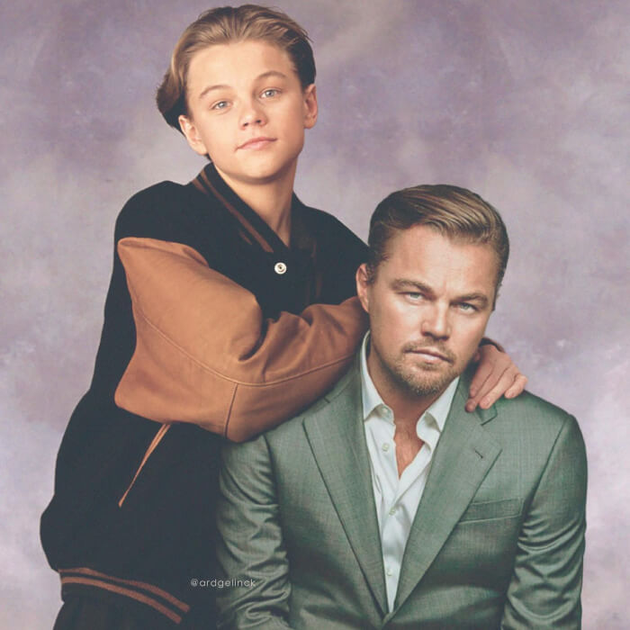 Hollywood Stars Next To Their Younger Selves