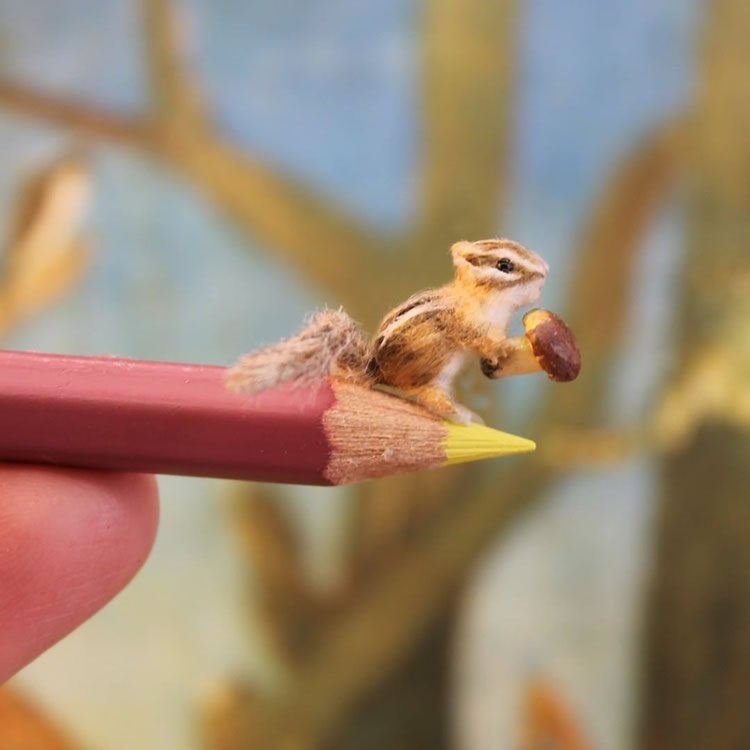 Miniature Animal Sculptures by Katie Doka