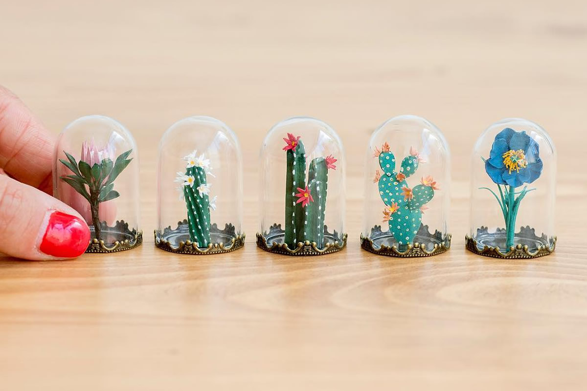 Artist Raya Sader Bujana Creates Beautiful Miniature Paper Plants