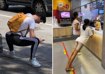 25 Funny Photos Of People Standing Weirdly In Public Shared By This Instagram Page