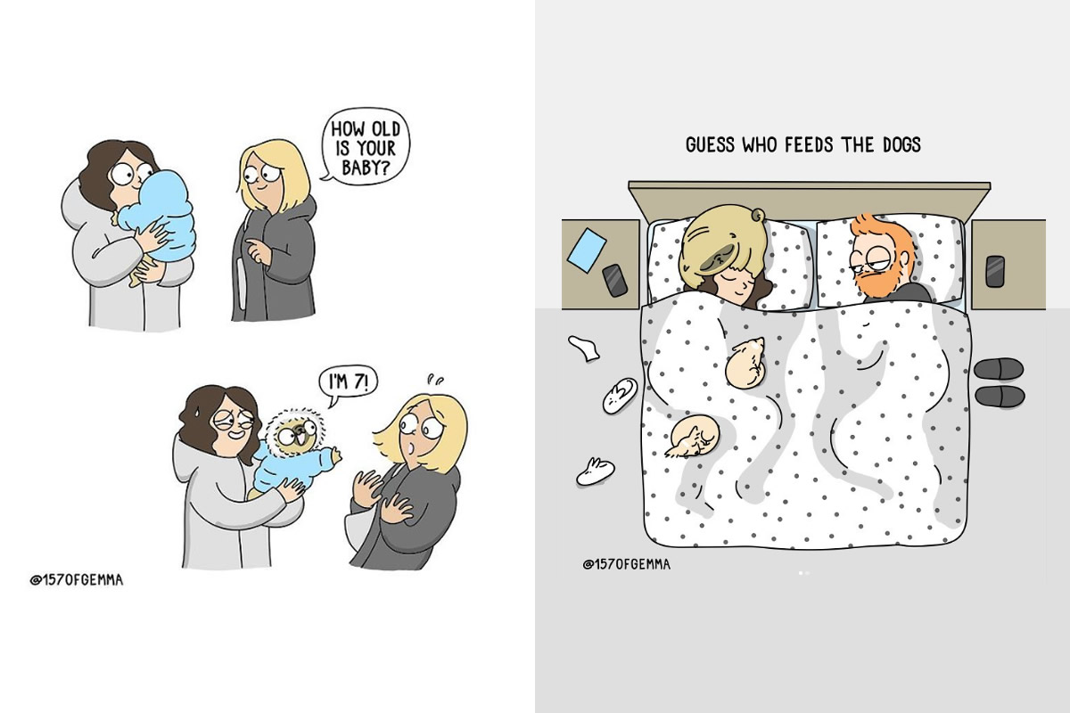 Artist Gemma Gené Creates Beautiful Moments With Her Pug That’ll Make You Smile