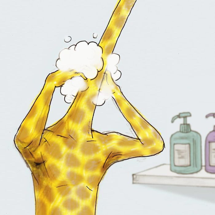 Daily Life Struggles Of Giraffes By Keigo