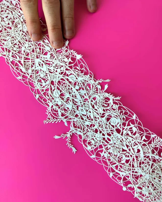 Arabesques Made of Laser-Cut Paper By Julia Ibbini