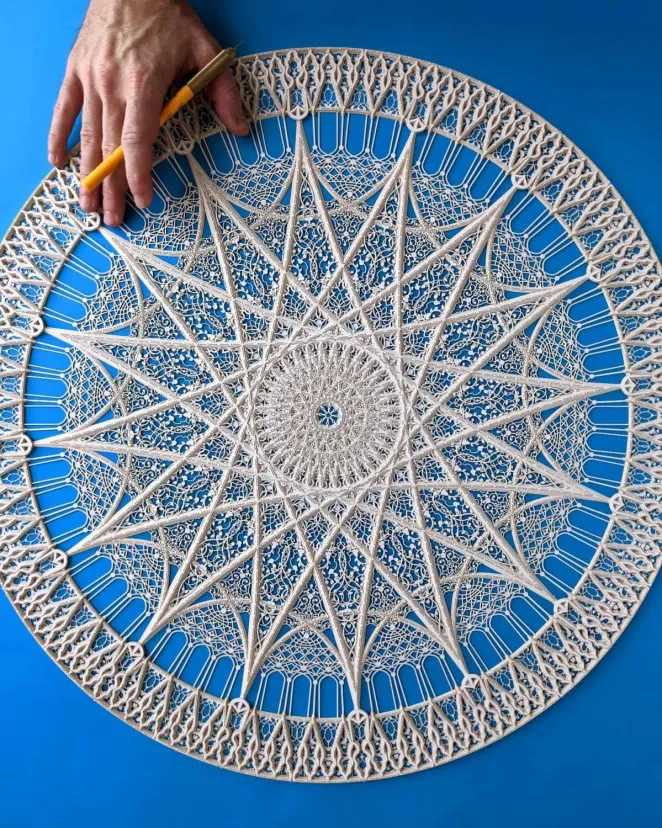 Arabesques Made of Laser-Cut Paper By Julia Ibbini