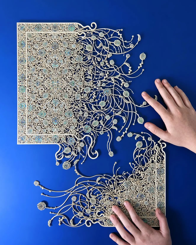 Arabesques Made of Laser-Cut Paper By Julia Ibbini