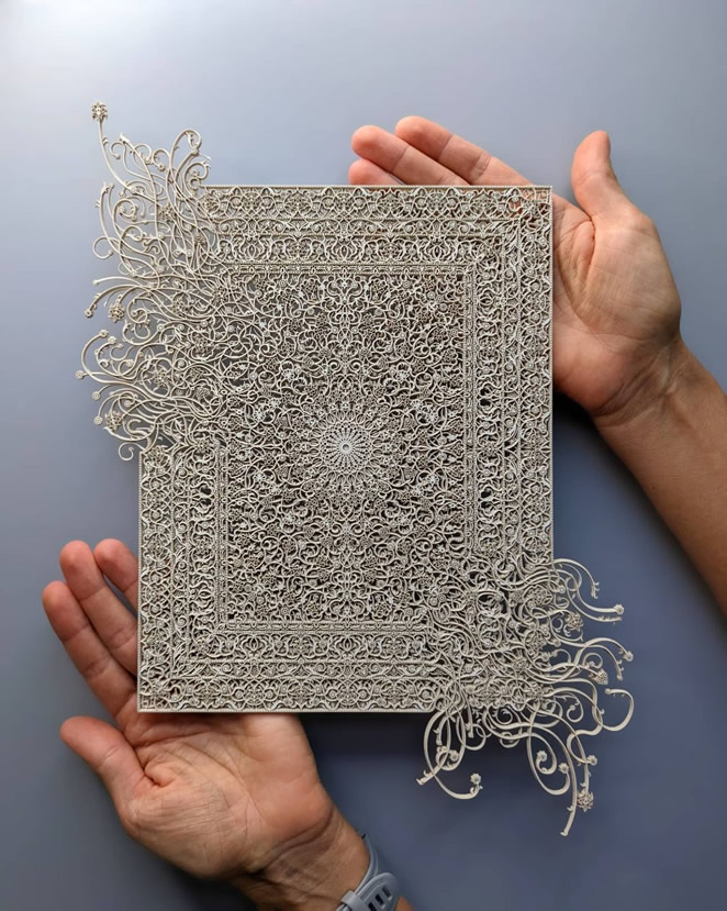 Arabesques Made of Laser-Cut Paper By Julia Ibbini