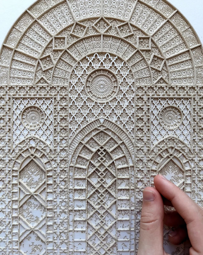 Arabesques Made of Laser-Cut Paper By Julia Ibbini