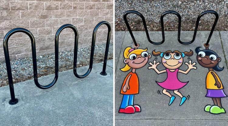 Artist Tom Bob Creates Playful Street Art That Amazingly Integrates With Its Surroundings