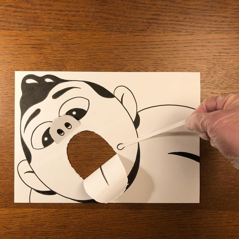 Drawing With Folds Of Paper Art