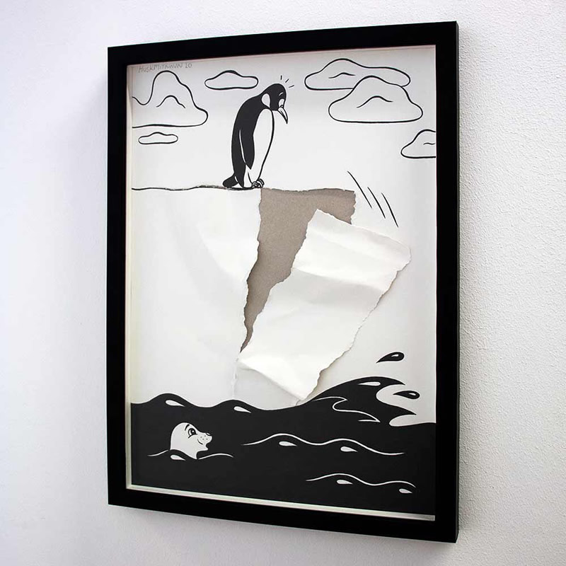 Drawing With Folds Of Paper Art
