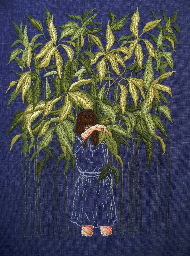 Embroidered Paintings By Michelle Kingdom