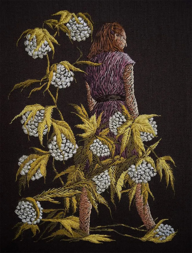 Embroidered Paintings By Michelle Kingdom