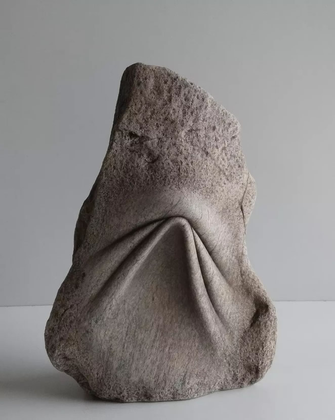 Stones Carved to Appear Like Wrinkled Fabrics by José Manuel Castro López —  Colossal