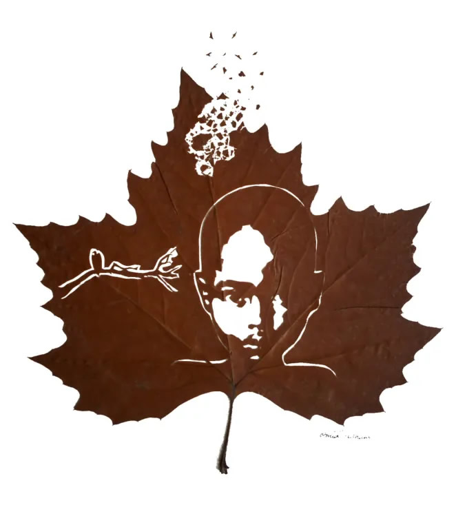 Beautiful Leaf Art By Omid Asadi