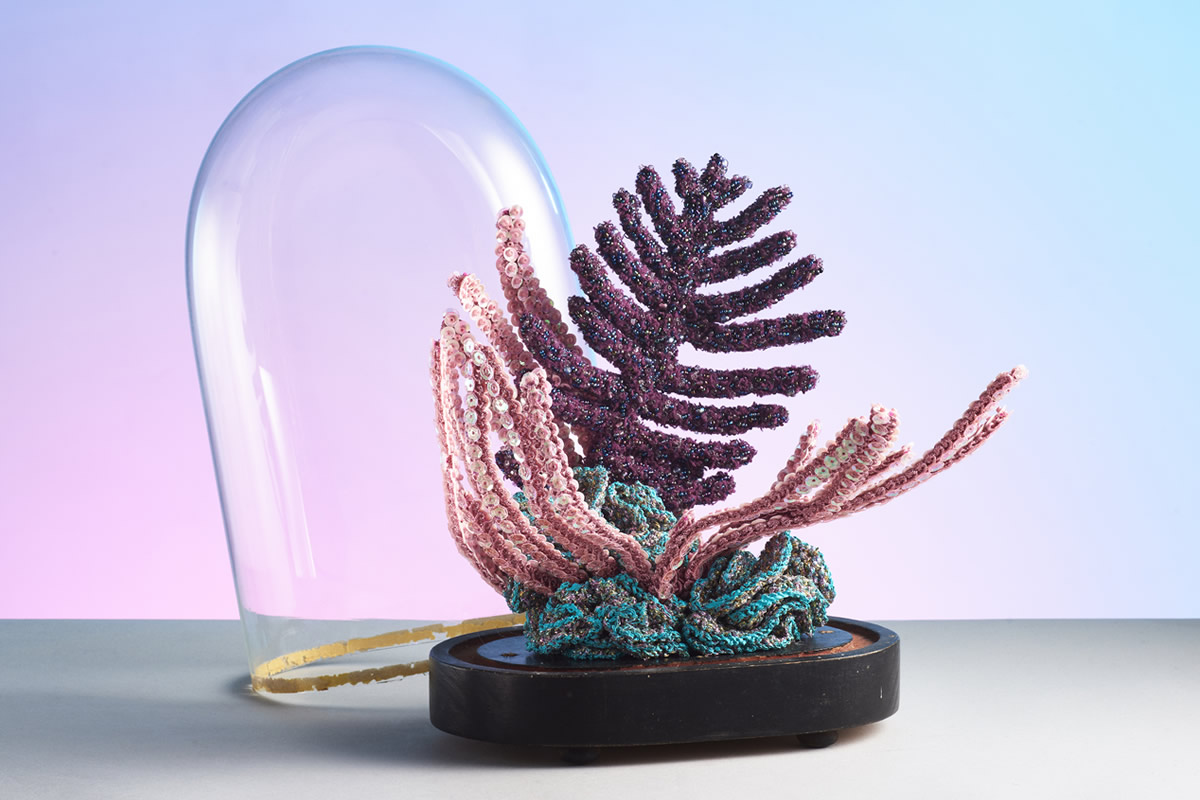 Artist Aude Bourgine Creates Captivating Embroidered Coral Sculptures