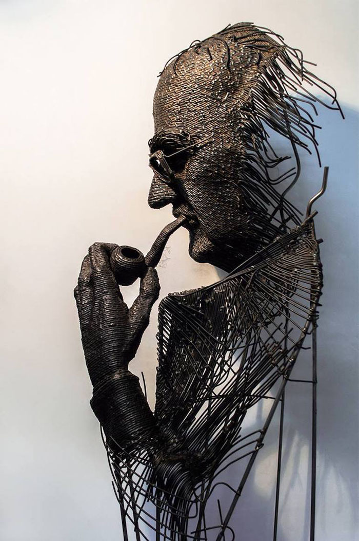 Industrial Metal Wires Sculpters By Darius Hulea