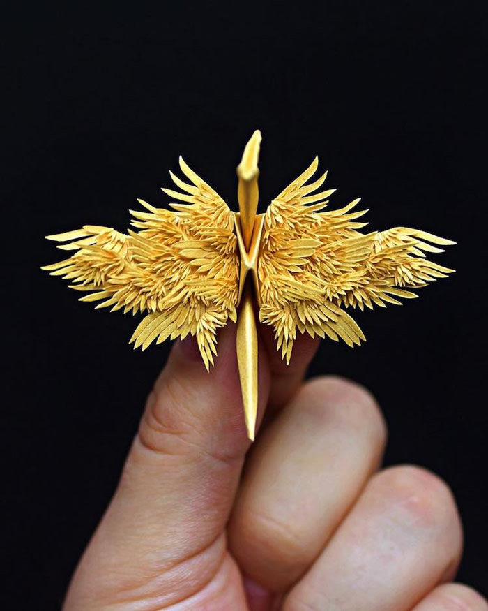 Guindastes de papel de origami por Cristian Marianciuc