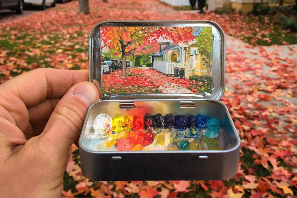 Artist Remington Robinson Creates Beautiful Mini Plein Air Paintings In Altoids Tins