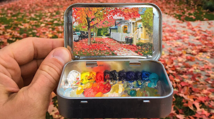 Artist Remington Robinson Creates Beautiful Mini Plein Air Paintings In Altoids Tins