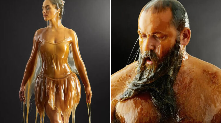 Photographer Blake Little Created Conceptual Series Of Human Bodies Totally Covered With Honey