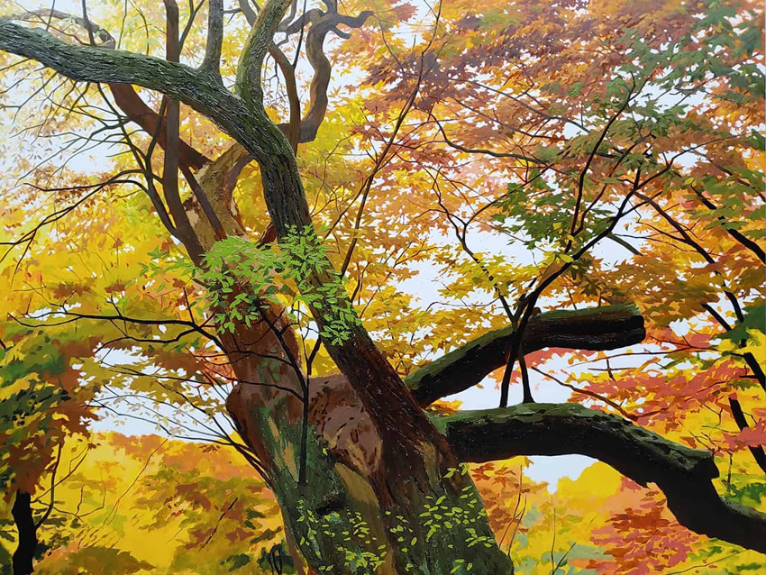 Pinturas realistas da natureza por Jung-hwan