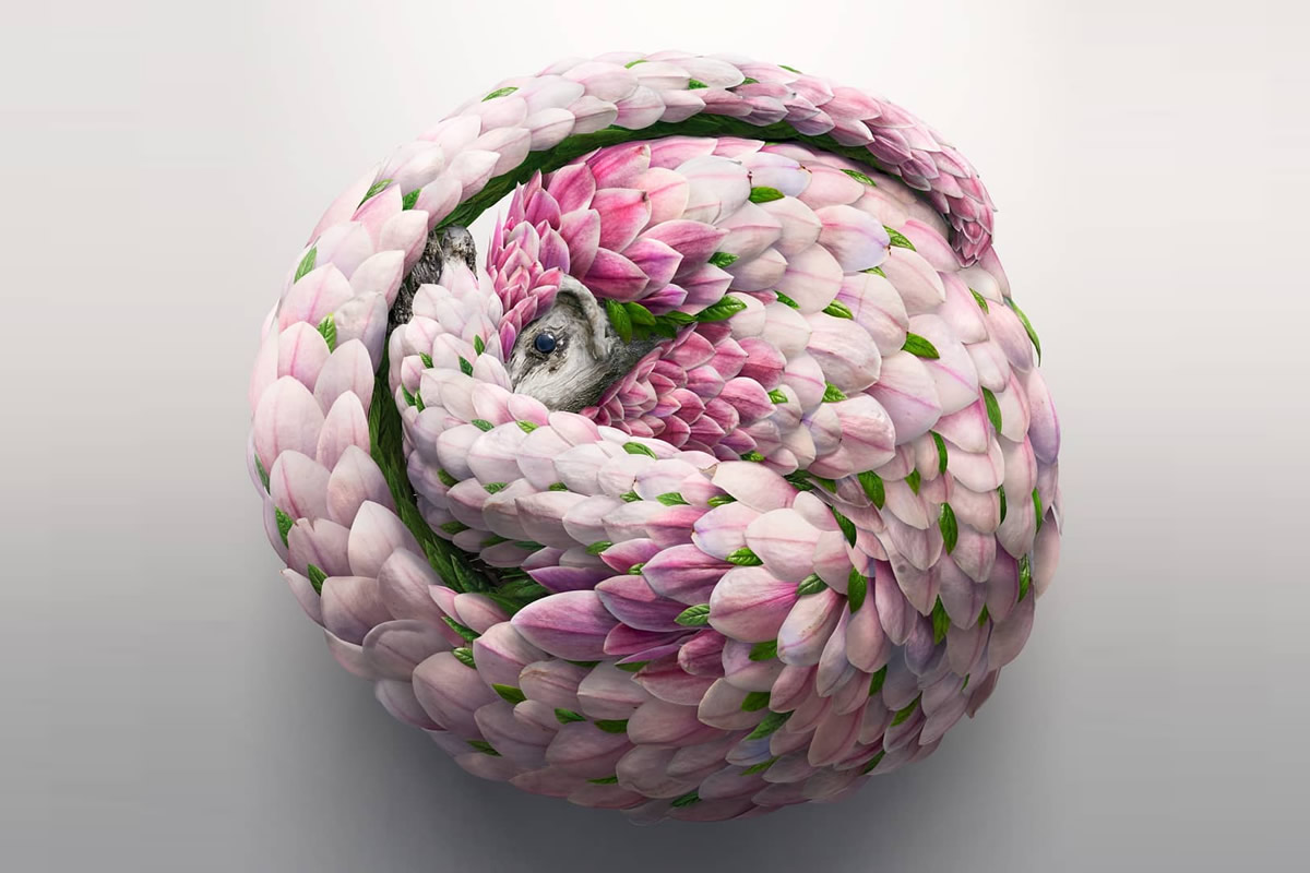 Digital Artist Josh Dykgraaf Creates Amazing Creatures Made Out Of Nature’s Elements