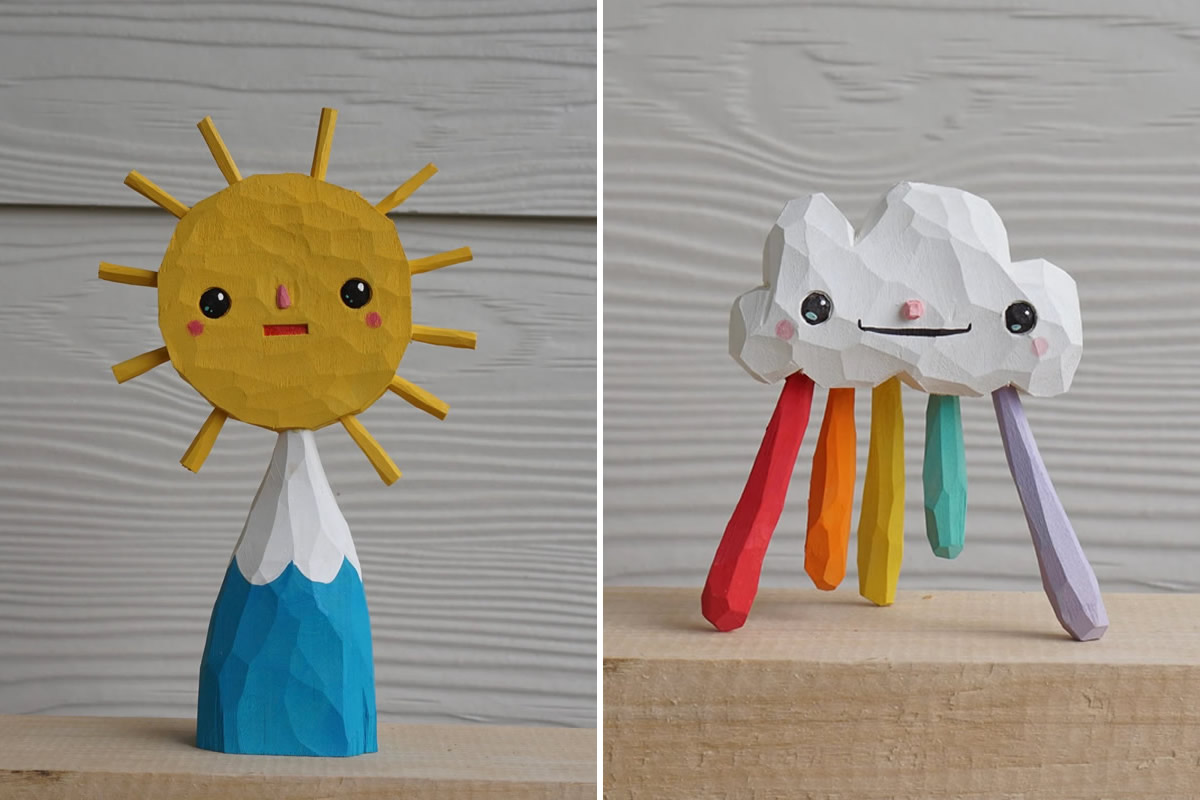 Artist Parn Aniwat Creates Whimsical Toys From Chunks Of Timber