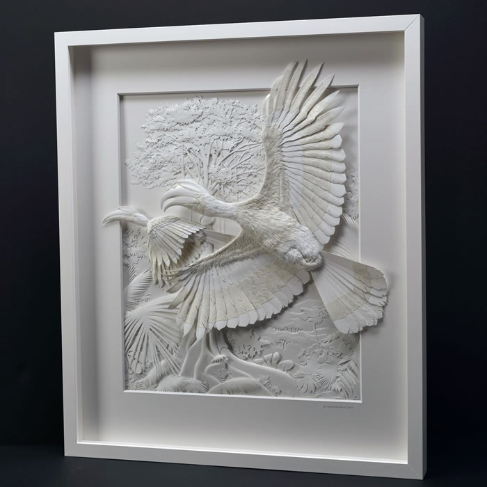 Artist Calvin Nicholls Creates Amazing 3D Paper Animal Sculptures