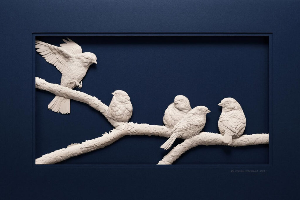 Artist Calvin Nicholls Creates Amazing 3D Paper Animal Sculptures