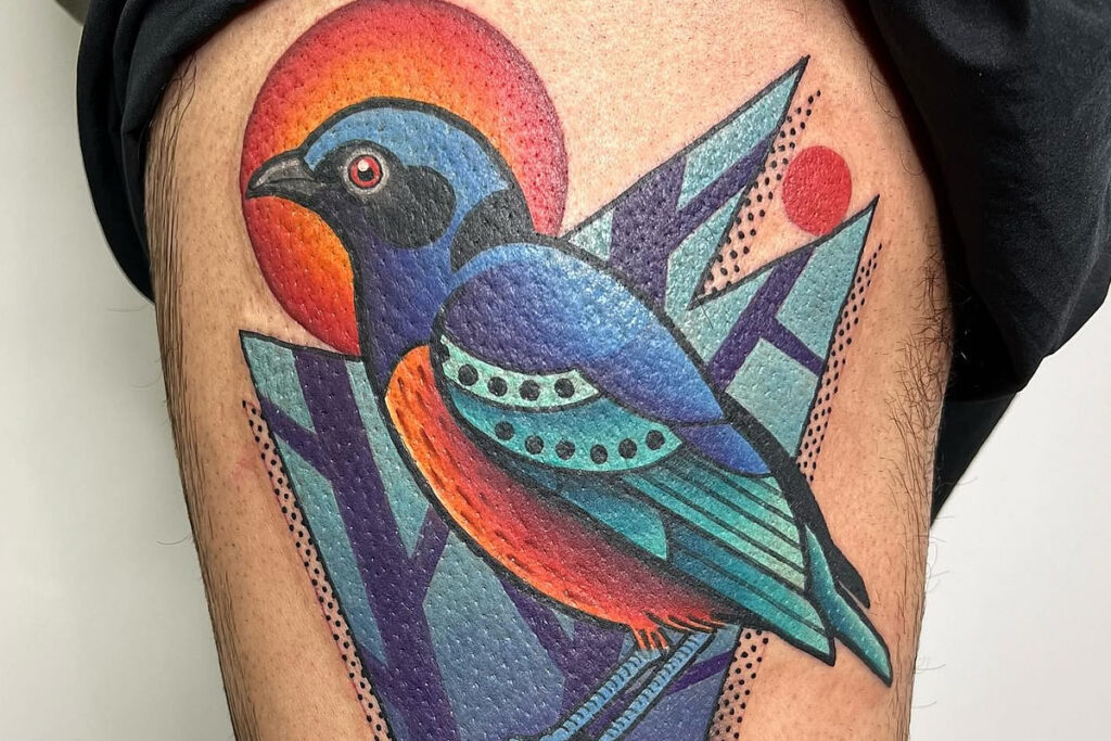 Artist Mike Boyd Creates Colorful Tattoos Inspired By The Cubist Movement