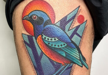 Artist Mike Boyd Creates Colorful Tattoos Inspired By The Cubist Movement