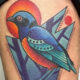 Artist Mike Boyd Creates Colorful Tattoos Inspired By The Cubist Movement