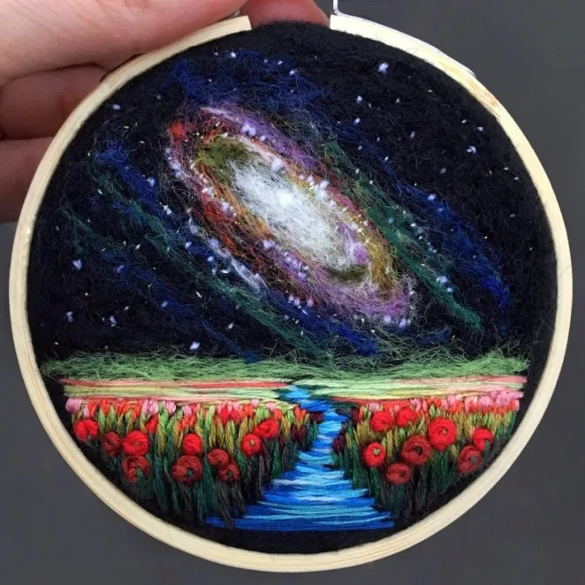 Needle Felted And Embroidered Art By Yuliya Krishchik