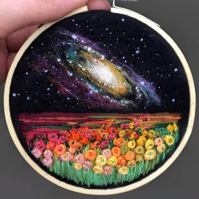 Needle Felted And Embroidered Art By Yuliya Krishchik